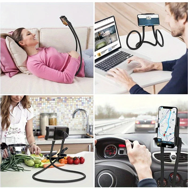 Free Adjustable Bended Cellphone Holder Neck Support Smartphone Mobile Phone Stand Free Hands Braceket Accessories