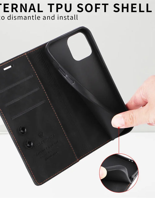 Load image into Gallery viewer, Mi 11Lite Suction Cup Case For Xiaomi 11 Lite 5G NE Leather Stand Book Cover For Xiaomi 11T Pro MI 11X Pro Etui Phone Flip Cases
