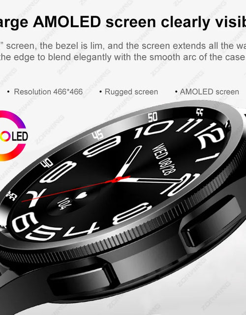 Load image into Gallery viewer, JS Watch 6 Max Classic AMOLED Smart Watch Men Women Rotating Bezel Heart Rate Blood Pressure Compass Sport Modes Smartwatch New
