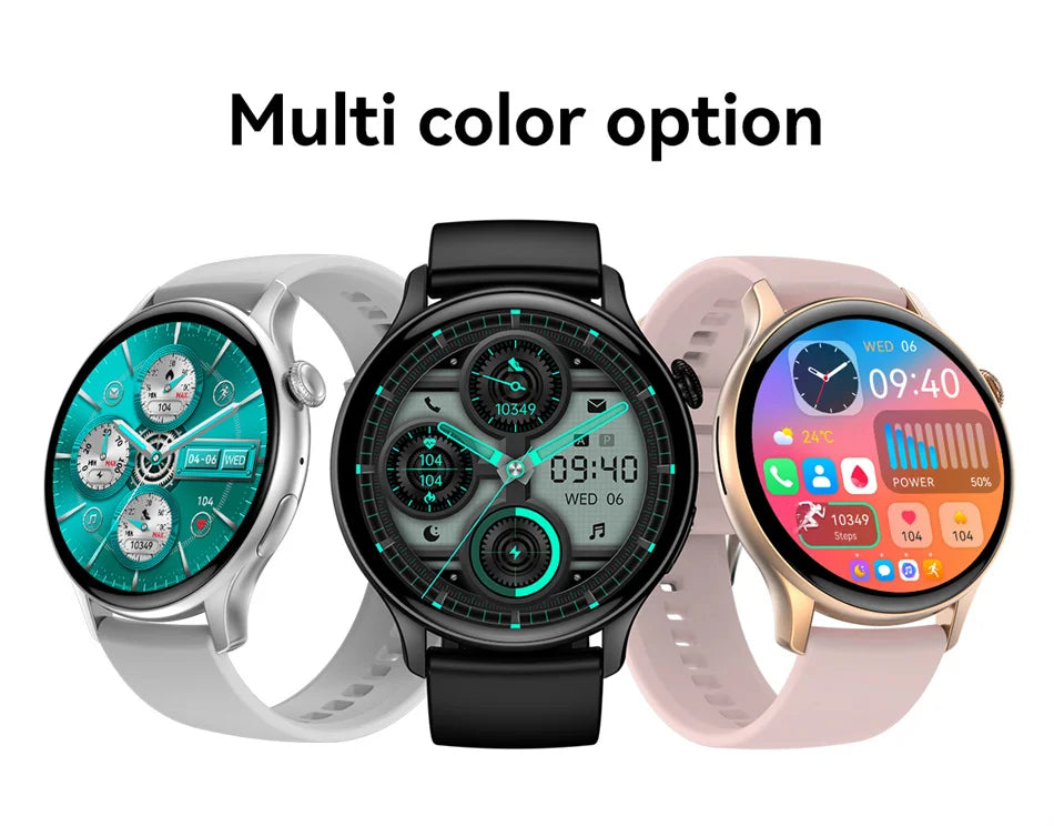 2024 New NFC Smart Watch Ladies 466*466 HD Screen Health Tracker Sports Voice Bluetooth Call Smartwatch Women For Huawei Xiaomi