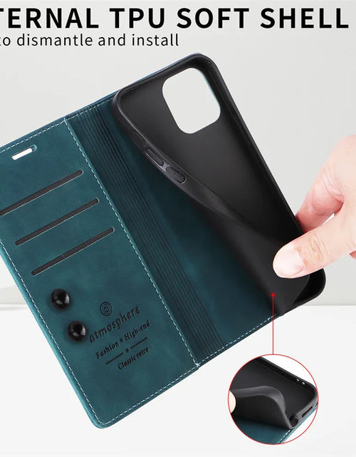 Load image into Gallery viewer, Mi 11Lite Suction Cup Case For Xiaomi 11 Lite 5G NE Leather Stand Book Cover For Xiaomi 11T Pro MI 11X Pro Etui Phone Flip Cases
