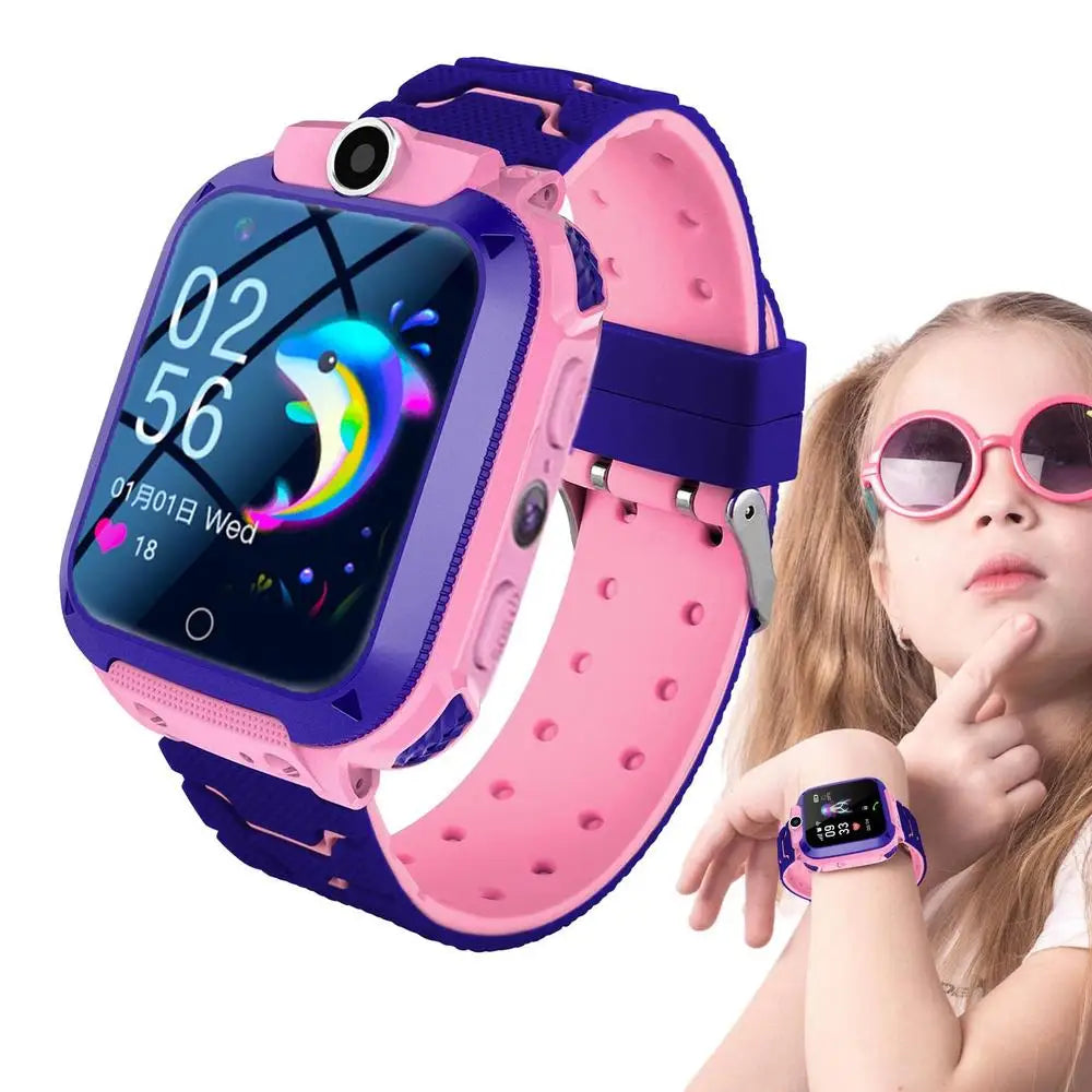 Kids Smart Watch SOS Smartwatch Voice Call GPS Location Photo Waterproof HD Touch Screen Camera Watch Gift For Boys Girls