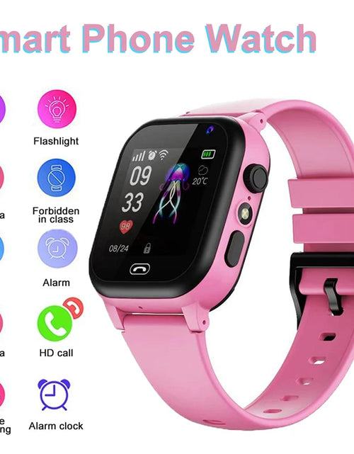 Load image into Gallery viewer, 4G Kids Smart Phone Watch SOS Call LBS Tracker Location Sim Card Clock Camera Chat Waterproof Smartwatch Boys Girls Gifts
