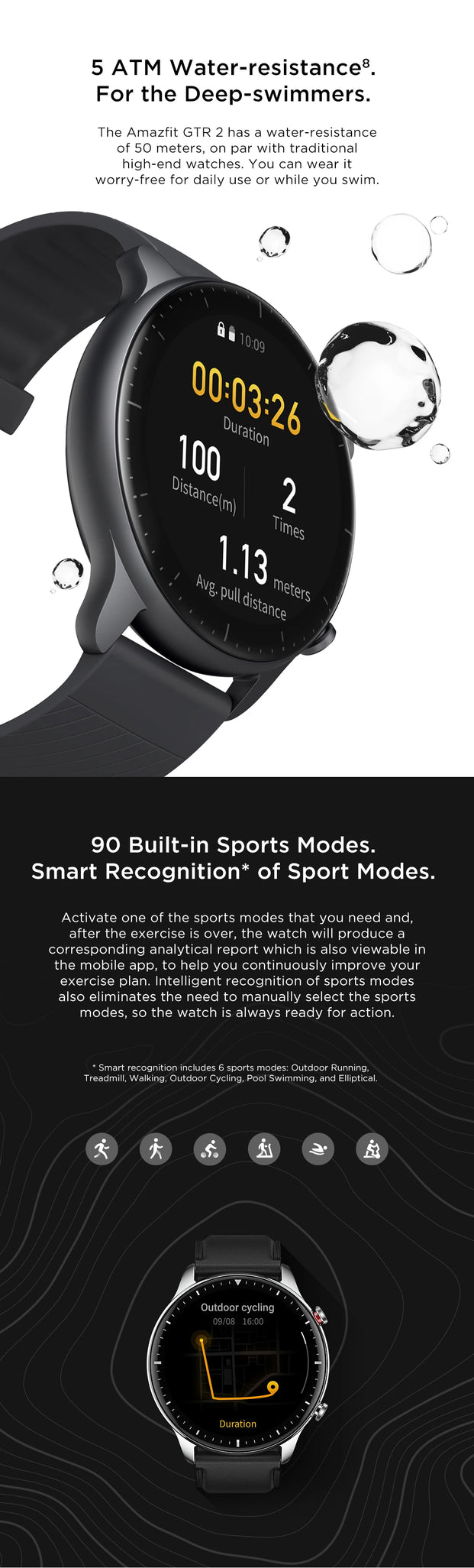 [New Version] Amazfit GTR 2 Smartwatch 46mm Alexa Built-in Curved Bezel-less Design Ultra-long Battery Life Smart Watch