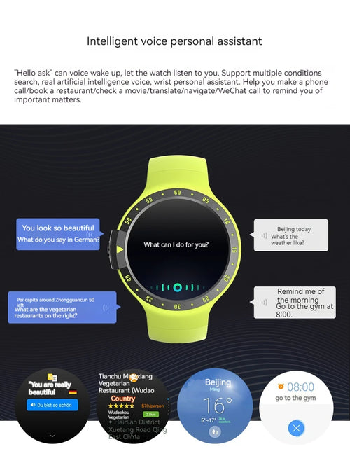 Load image into Gallery viewer, TicSmartwatch S Wear OS Smartwatch For Men Women 4GB ROM IP67 Waterproof With Google OS For iOS Android Hzbot Nylon strap 95new
