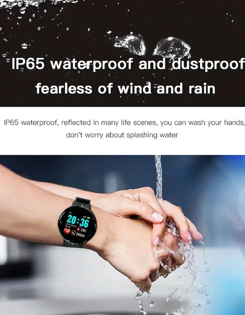 Load image into Gallery viewer, D18 circular color screen smartwatch with multiple sports modes, call information reminders, photos, music, smart wristband
