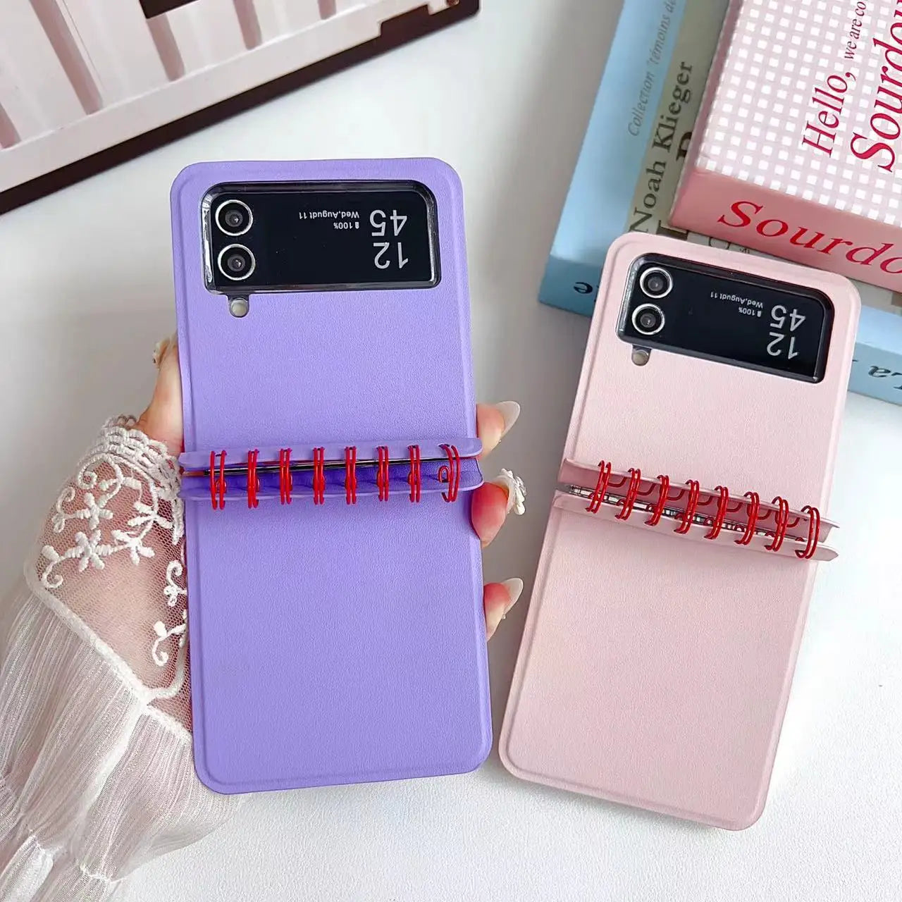 Fashion Calendar Book Mobile Phone Cases For Samsung Galaxy Z Flip 5 4 3 Case W24 Z Flip5 Protective Cover Cross-border Best New