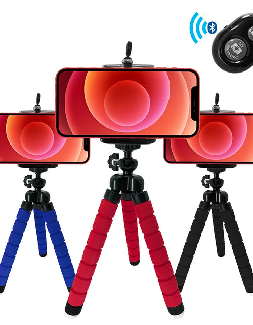 Load image into Gallery viewer, Mobile Cell Phone Holder Flexible Octopus Tripod Stand Sponge Lazy Deformation Remote Controller Bluetooth Photo Accessories
