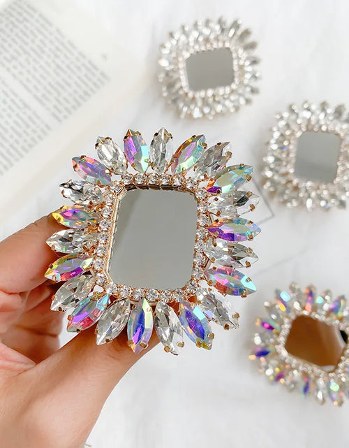 Load image into Gallery viewer, Luxury Shiny Square Mirror Mobile Phone Holder Mobile Phone Accessories Fingrer Ring Holder For IPhone Samsung Mobile Phone Grip
