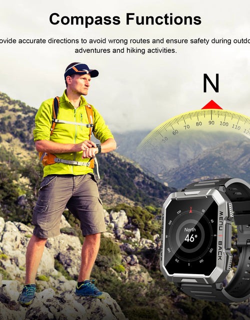 Load image into Gallery viewer, Blackview W60 2024 New Smartwatch 2.01&#39;&#39; HD Display TFT Rugged Smart Watch for Outdoor With Emergency Lighting Bluetooth Calling
