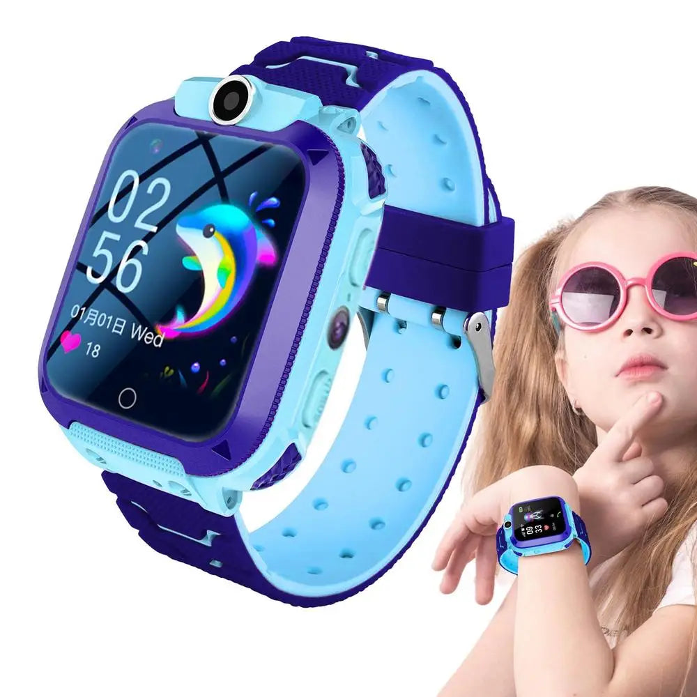 Kids Smart Watch SOS Smartwatch Voice Call GPS Location Photo Waterproof HD Touch Screen Camera Watch Gift For Boys Girls