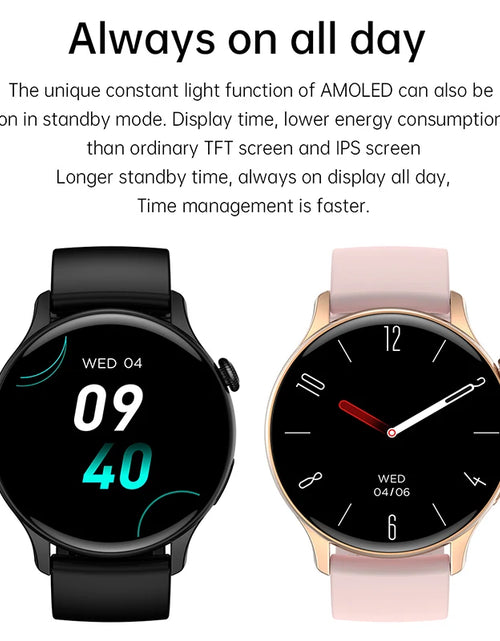 Load image into Gallery viewer, Xiaomi Mijia New Women Bluetooth Call Smartwatch Always Display Time Heart Rate Sports Health Monitoring Music GT4 Smart Watches
