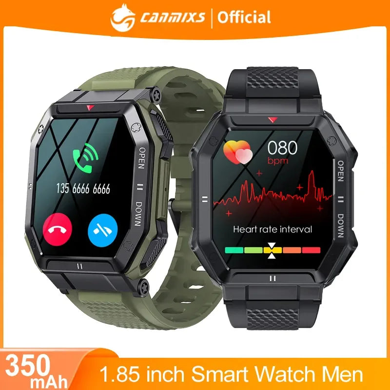 CanMixs NEW Smart Watch Men K55 Bluetooth Smartwatch For Men Health Monitor Waterproof Watch For Android IOS Custom Dial