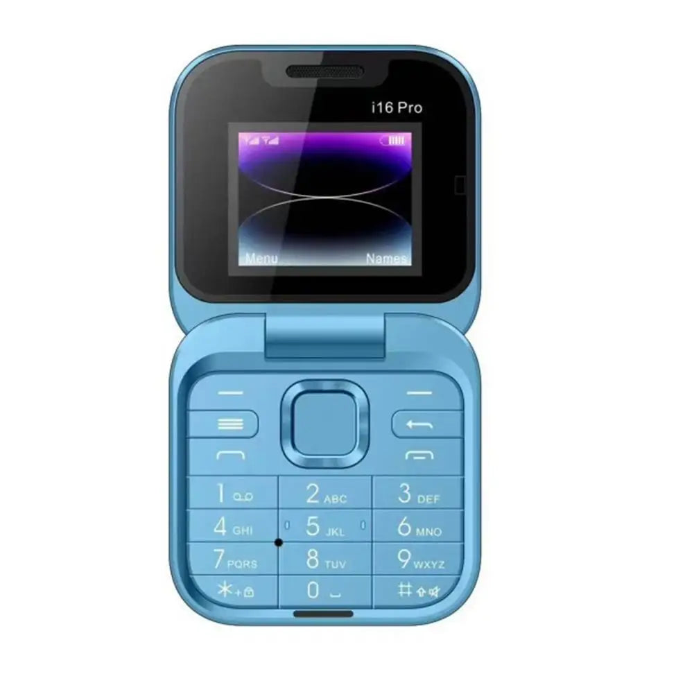 Flip6 GSM Fold Mobile Phone 4 SIM Card 2.4'' Screen Auto Call Record Button Torch Speed Dial Magic Voice Popular Cellphone