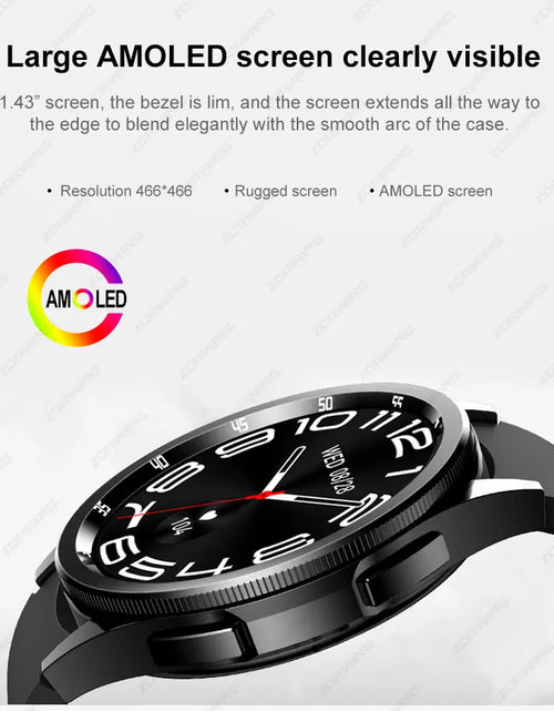 Load image into Gallery viewer, JS Watch 6 Max Classic AMOLED Smart Watch Men Women Rotating Bezel Heart Rate Blood Pressure Compass Sport Modes Smartwatch New
