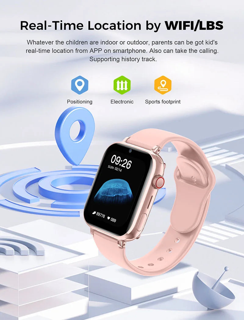 Xiaomi Mijia Kids 4G Smart Watch SOS GPS Location Tracker Video Call Chat Camera Sim Card Waterproof Smartwatch for Children