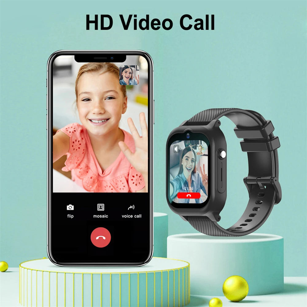 Children Smart Watch Waterproof 4G Kids Smartwatch SIM card GPS LBS WIFI Location Video Call SOS Wristwatches For Boy Girl Gift