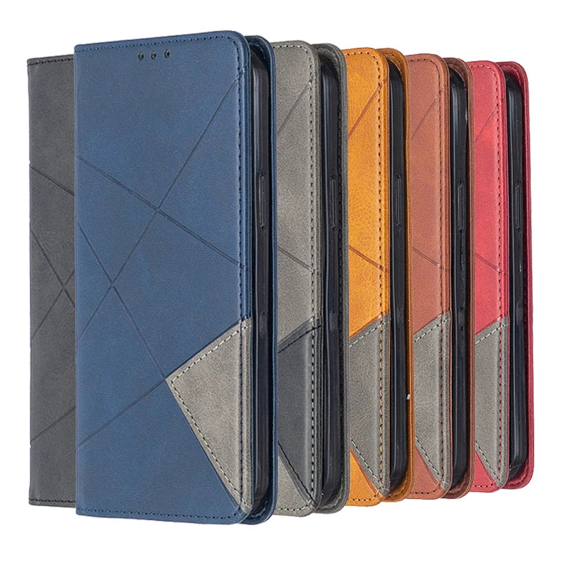 On For Redmi Note 12S Case Magnetic Wallet Leather Flip Phone Cover For Xiaomi Redmi 12 Note 12 Turbo Note 12 Pro 5G Coque Funda