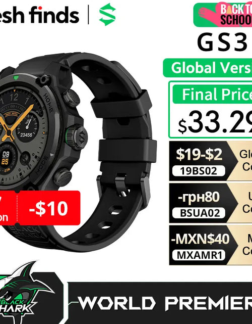 Load image into Gallery viewer, [World Premiere]Blackshark GS3 Smart Watch Global Version 1.43&quot;AMOLED Display GPS Satellite Positioning 21 Day Battery Life 5ATM
