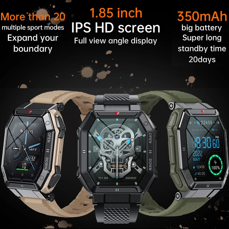 CanMixs NEW Smart Watch Men K55 Bluetooth Smartwatch For Men Health Monitor Waterproof Watch For Android IOS Custom Dial