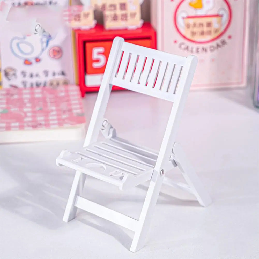 Mini Chair Shape Mobile Phone Stand Cartoon Cute Mobile Phone Tablet Office Desktop Lazy Foldable Chair Holder Accessories