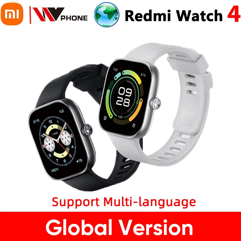 Global Version Redmi Watch 4 Ultra Large 1.97'' AMOLED Display GPS GNSS Smartwatch Bluetooth Phone Call Smart Sleep Monitoring