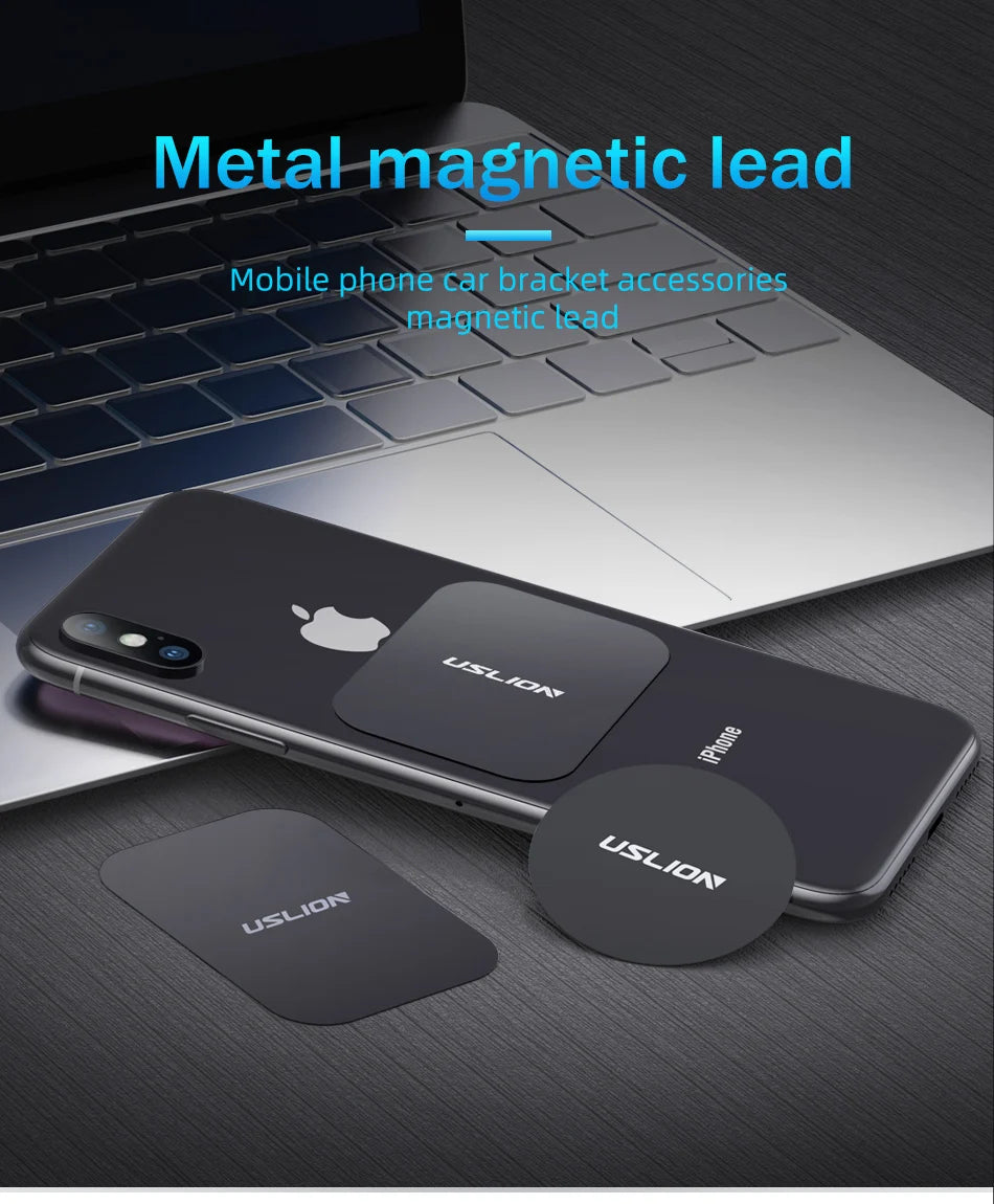 USLION Magnetic Metal Plate For Car Phone Holder Universal Iron Sheet Sticker Stand Mobile Phone Mount Accessories 1/2/4PCS