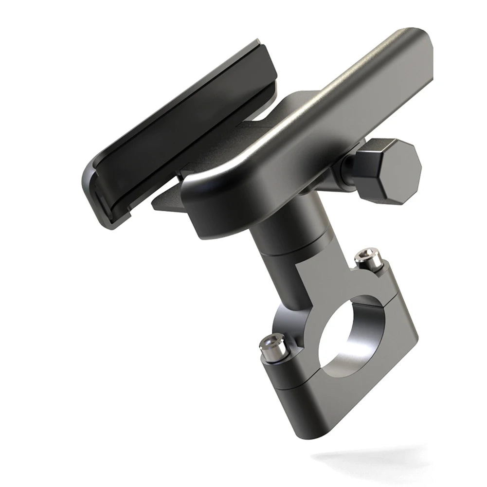 Phone Holder Motorcycle Aluminum Alloy Sturdy Mount Base Rotation For 4.0''-7.0'' Smart Devices 20-30mm Handlebar