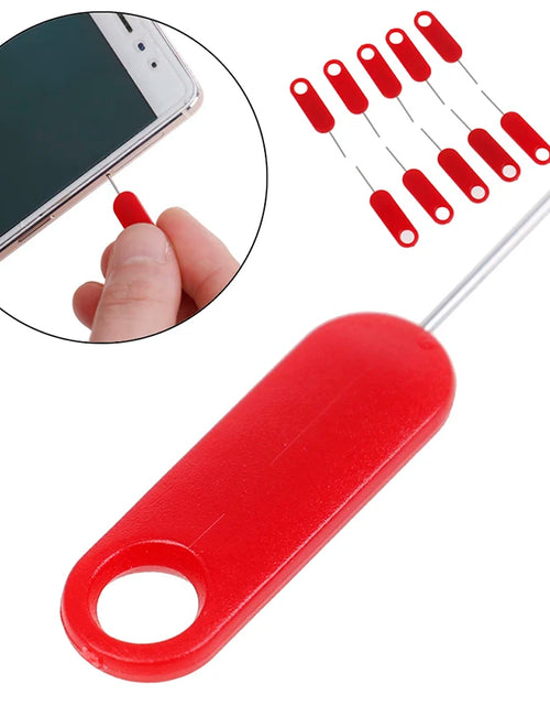 Load image into Gallery viewer, 10pcs/pack Sim Card Tray Removal Eject Pin Key Tool Stainless Steel Needle Mobile Phone Instrument Parts Accessories
