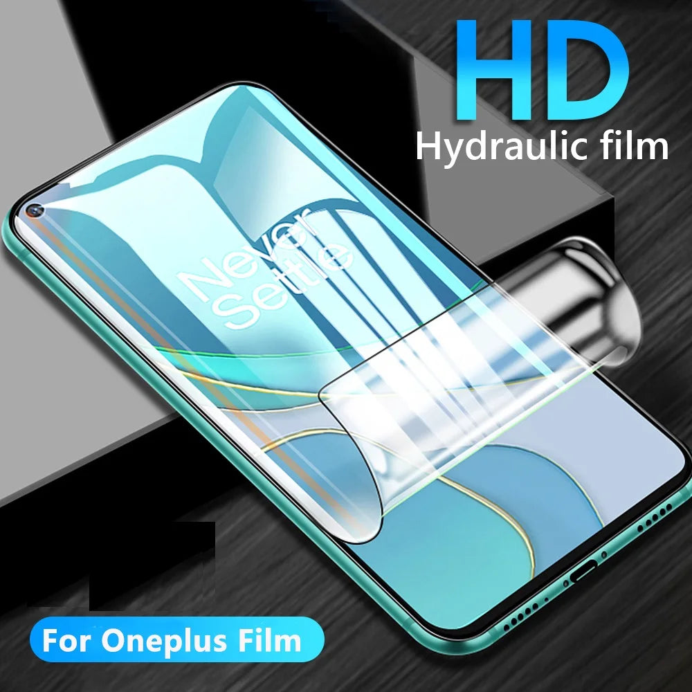 3PCS Full Cover All Glue Hydrogel Film For OnePlus 10 9 8 7T 7 Pro Screen Protector Protective Film Mobile Phone Accessories