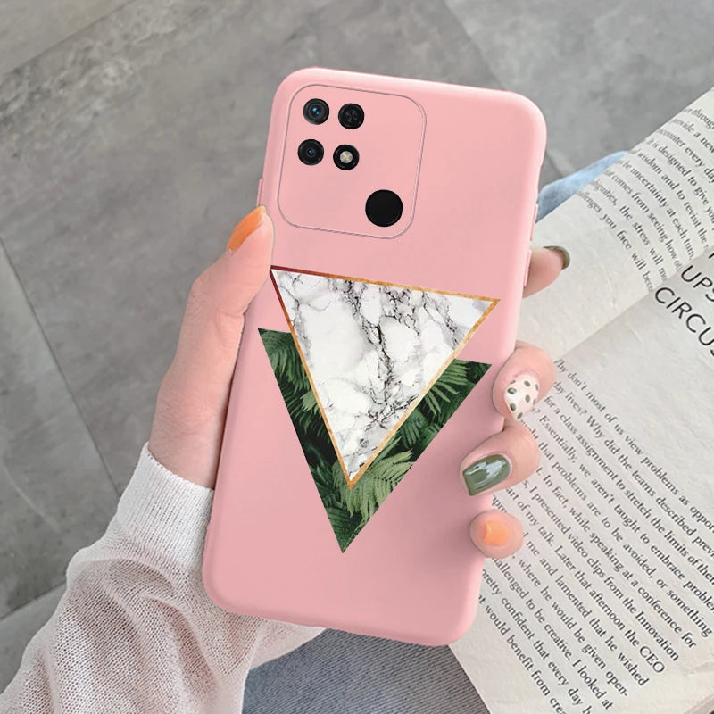 Marble Pattern Phone Case For Redmi 10C 10 C Protective Cover Case Pink Gold Marble Soft Silicone Funda For Xiaomi Redmi 10C