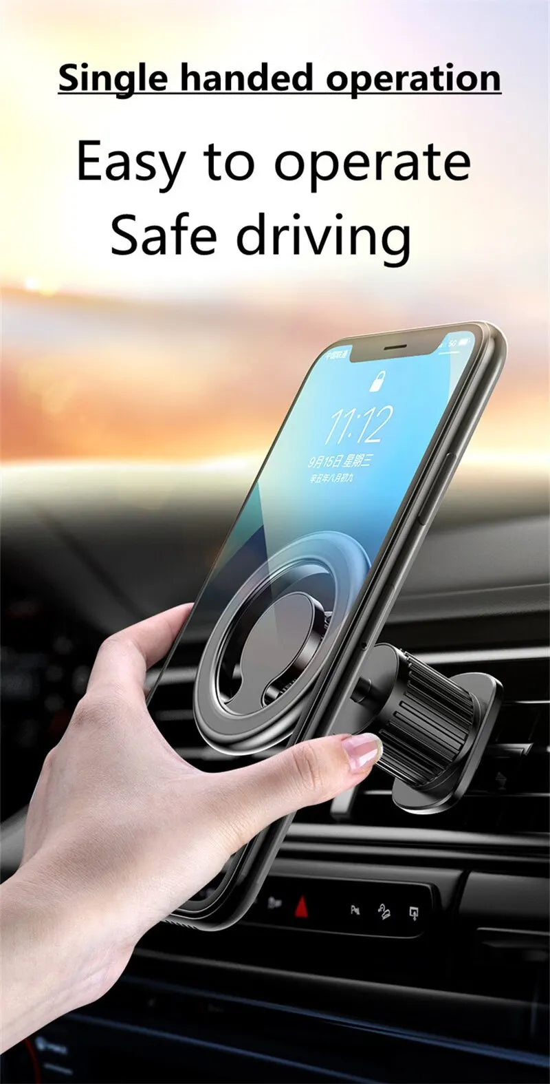 Metal Strong Magnet Car Mobile Phone Holder for Magsafe Accessories Stand Magnetic Vent Support for iPhone 15 14 Pro Max Samsung