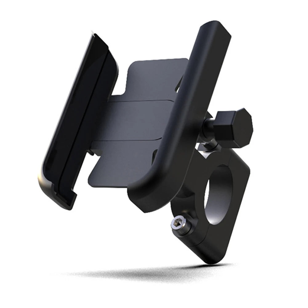 Phone Holder Motorcycle Aluminum Alloy Sturdy Mount Base Rotation For 4.0''-7.0'' Smart Devices 20-30mm Handlebar