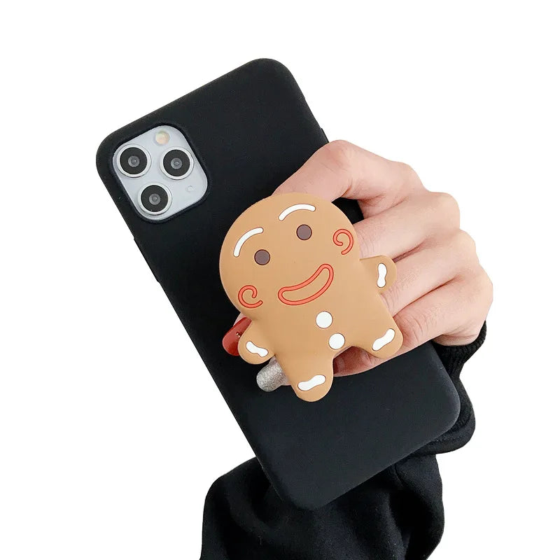 Luxury Cute Cartoon Phone Socket Ring Phone Holder For IPhone Mobile Phone Accessories Phone Stand Holder Car Mount Stand Socket