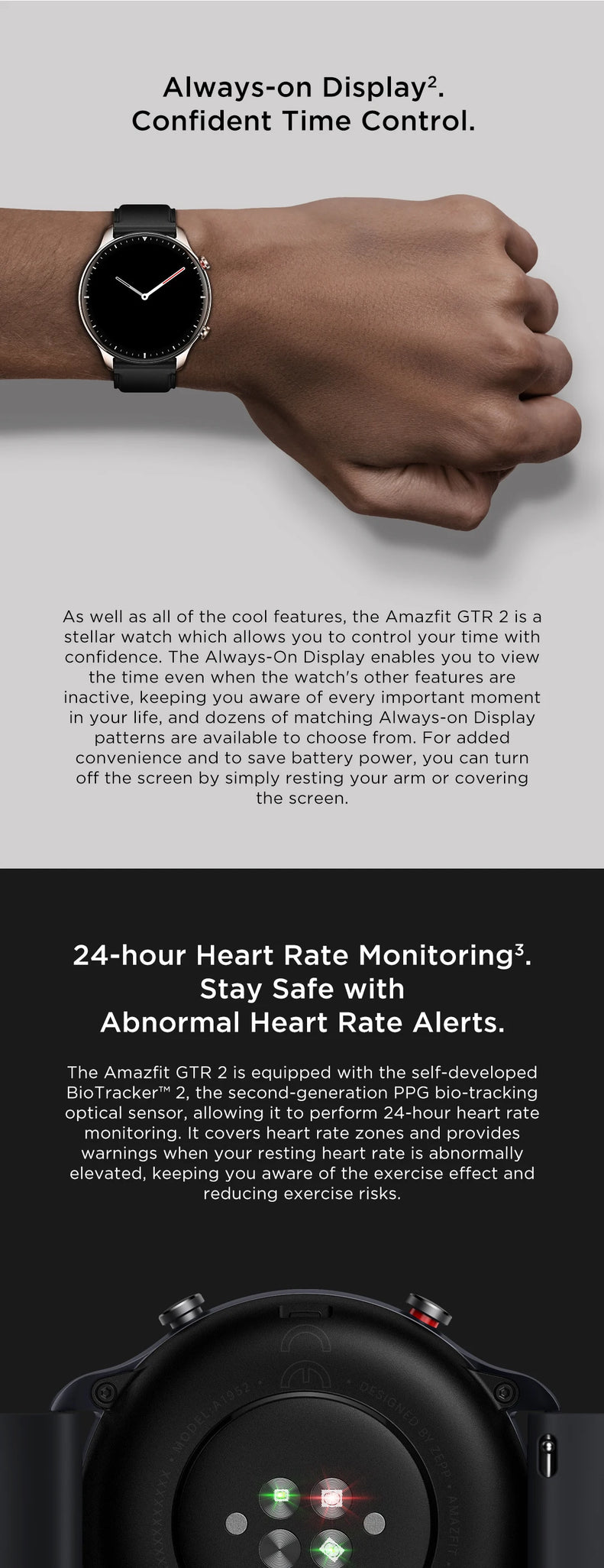 [New Version] Amazfit GTR 2 Smartwatch 46mm Alexa Built-in Curved Bezel-less Design Ultra-long Battery Life Smart Watch