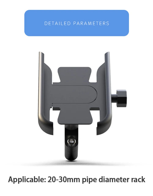 Load image into Gallery viewer, Phone Holder Motorcycle Aluminum Alloy Sturdy Mount Base Rotation For 4.0&#39;&#39;-7.0&#39;&#39; Smart Devices 20-30mm Handlebar
