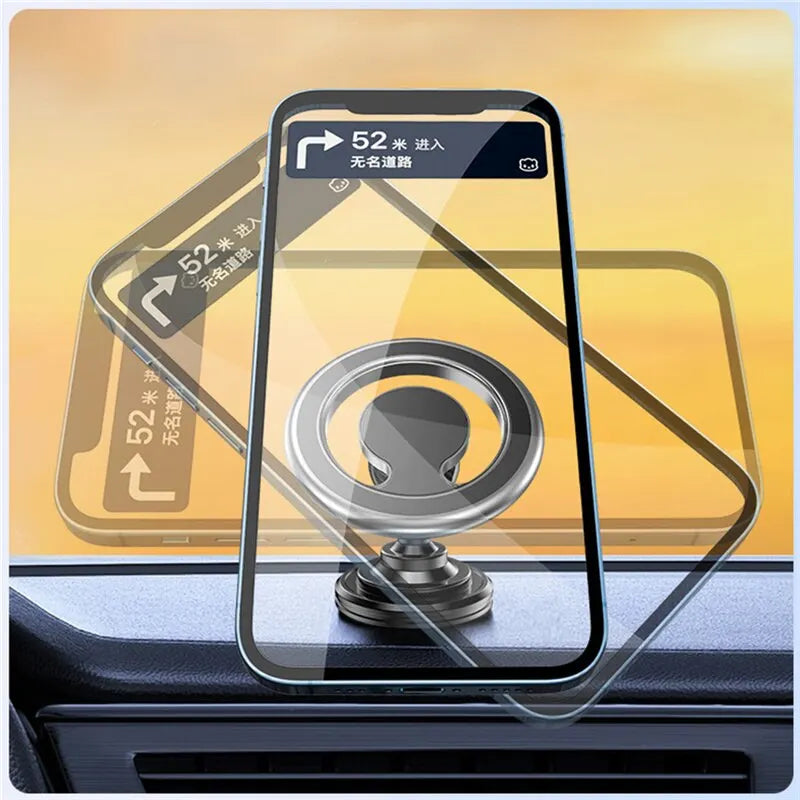 Metal Strong Magnet Car Mobile Phone Holder for Magsafe Accessories Stand Magnetic Vent Support for iPhone 15 14 Pro Max Samsung