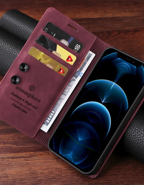 Load image into Gallery viewer, Mi 11Lite Suction Cup Case For Xiaomi 11 Lite 5G NE Leather Stand Book Cover For Xiaomi 11T Pro MI 11X Pro Etui Phone Flip Cases
