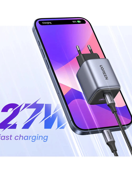 Load image into Gallery viewer, UGREEN GaN 35W Charger USB Charger PD3.0 QC3.0 Quick Charger For iPhone 15 14 13 Pro Samsung Xiaomi iPad Pro USB C Fast Charger
