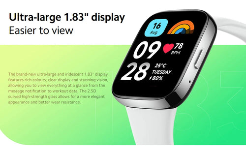 Load image into Gallery viewer, 2023 Global Version Xiaomi Redmi Watch 3 Active Bluetooth Phone Call 1.83&quot; Display 5ATM Waterproof Supports 100+ fitness modes
