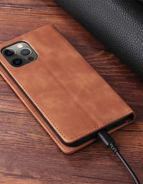 Load image into Gallery viewer, Mi 11Lite Suction Cup Case For Xiaomi 11 Lite 5G NE Leather Stand Book Cover For Xiaomi 11T Pro MI 11X Pro Etui Phone Flip Cases
