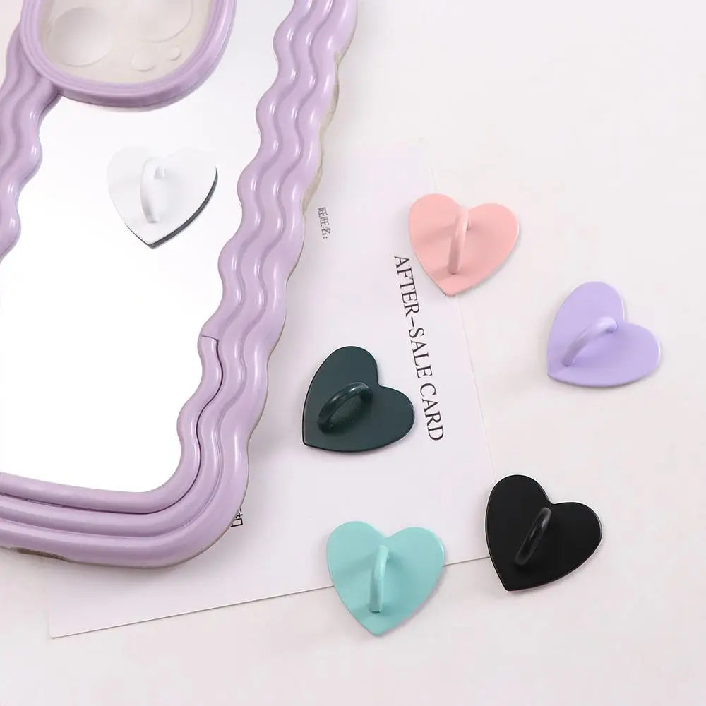 Colorful Keychain Hooks Phone Case Finger Ring Diy Phone Case Heart Finger Ring Phone Stand Holder Phone Charm Accessories