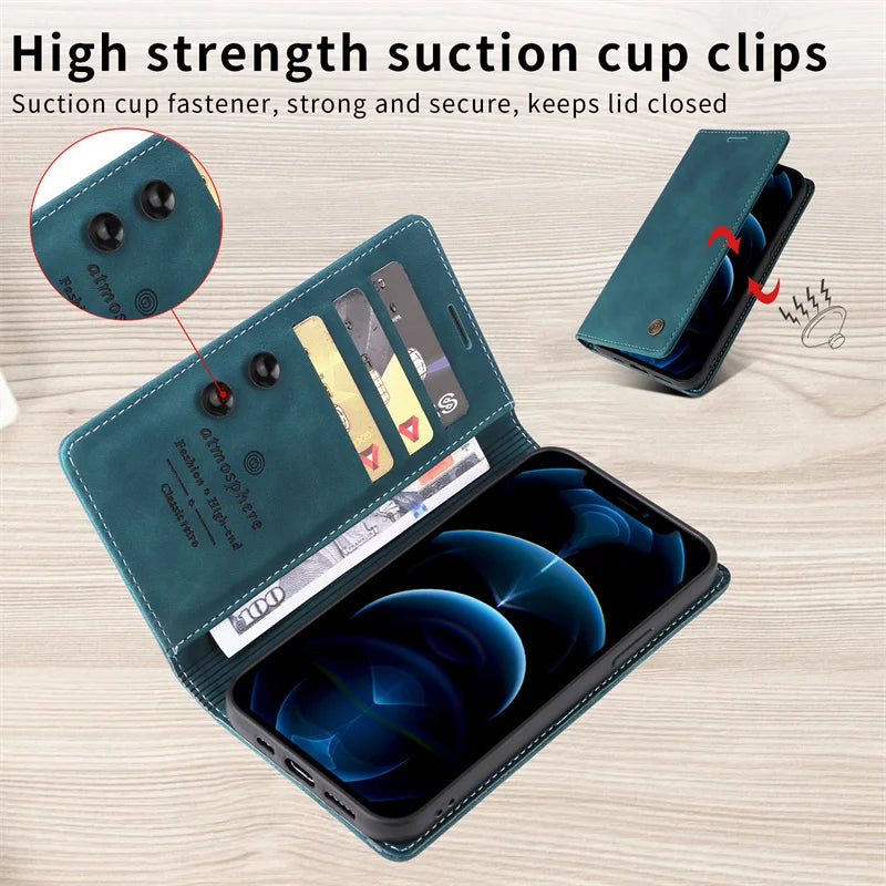 Mi 11Lite Suction Cup Case For Xiaomi 11 Lite 5G NE Leather Stand Book Cover For Xiaomi 11T Pro MI 11X Pro Etui Phone Flip Cases