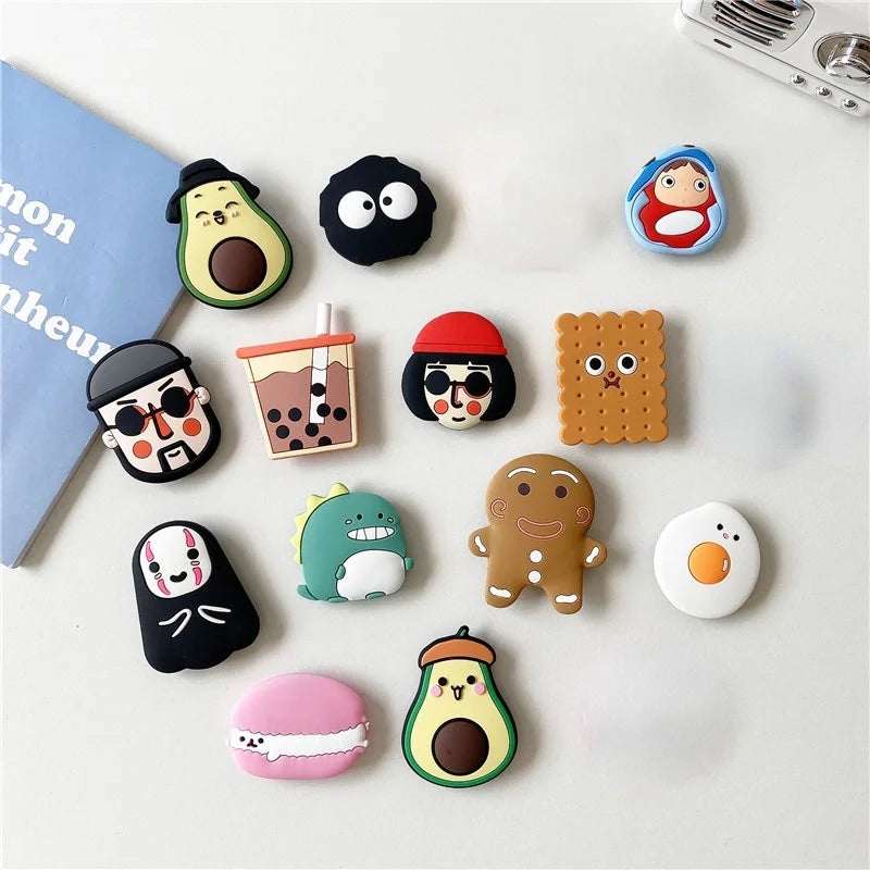 Luxury Cute Cartoon Phone Socket Ring Phone Holder For IPhone Mobile Phone Accessories Phone Stand Holder Car Mount Stand Socket