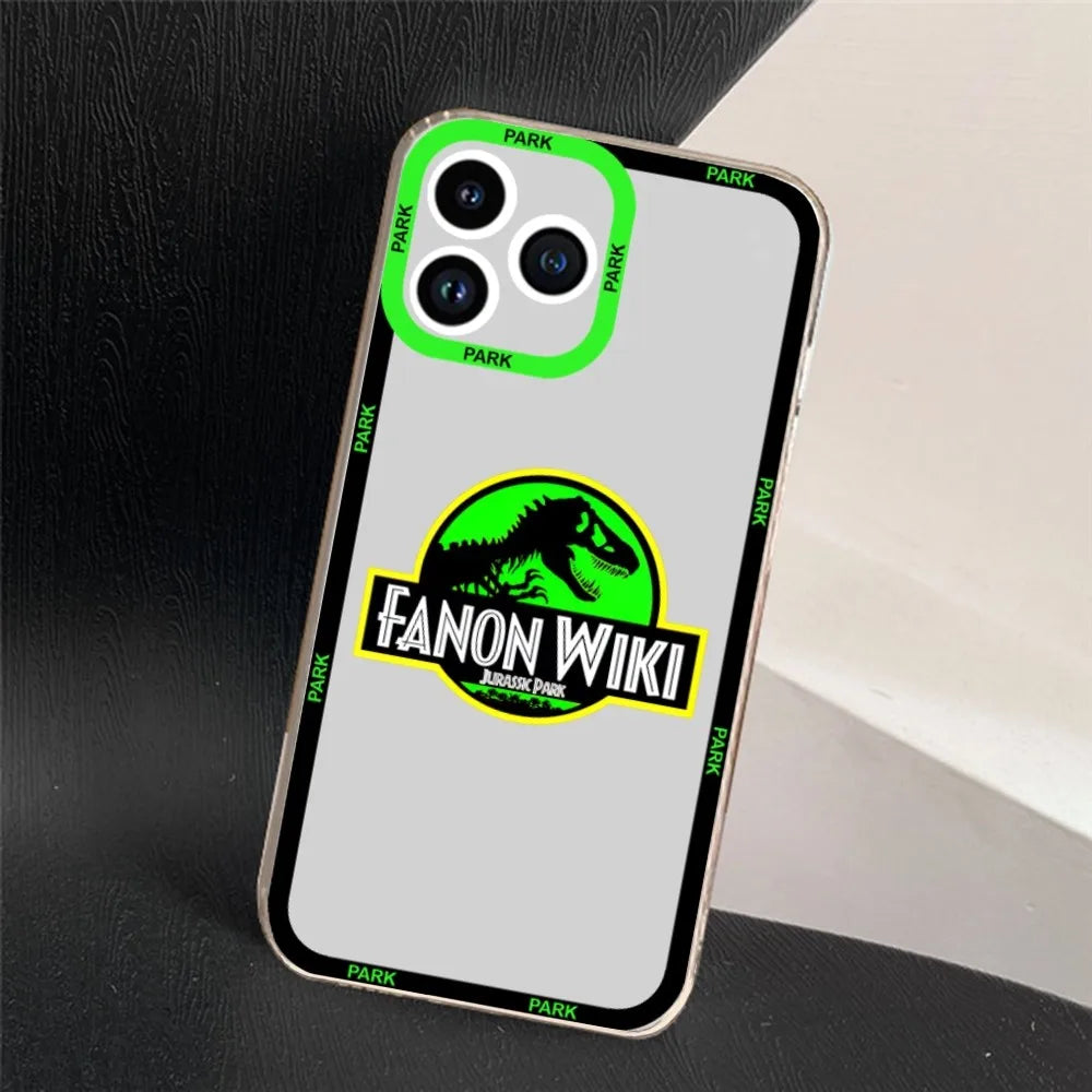 Jurassic Park Dinosaur World Phone Case For iPhone 11 12 Mini 13 14 Pro Max Transparent Shell