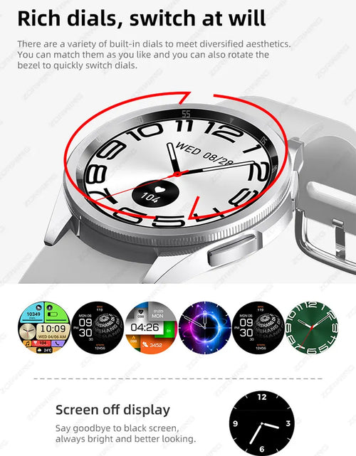 Load image into Gallery viewer, JS Watch 6 Max Classic AMOLED Smart Watch Men Women Rotating Bezel Heart Rate Blood Pressure Compass Sport Modes Smartwatch New
