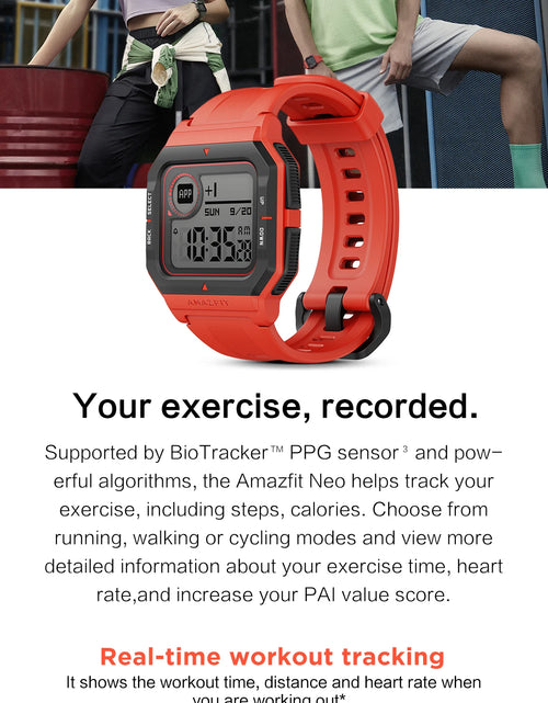 Load image into Gallery viewer, Amazfit Neo Smart Watch Heart Rate Monitoring And Sleep Monitoring 5ATM Waterproof Sport Watch Bluetooth 5.0 95New No Box
