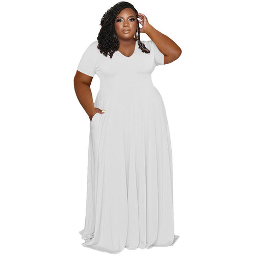 Load image into Gallery viewer, A-Line Long Plus Size Dress
